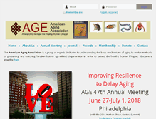 Tablet Screenshot of americanagingassociation.org